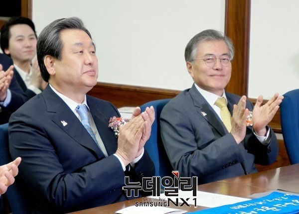 ▲ 새누리당 김무성 대표(왼쪽)와 새정치민주연합 문재인 대표.ⓒ뉴데일리 이종현 기자