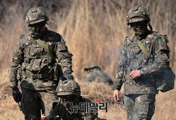 ▲ 현재 보급돼 사용중인 디지털 무늬군복.ⓒ뉴데일리 정상윤 사진기자