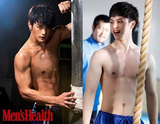 ▲ 서인국 육성재 근육 과시 ⓒ맨즈헬스, KBS2 제공