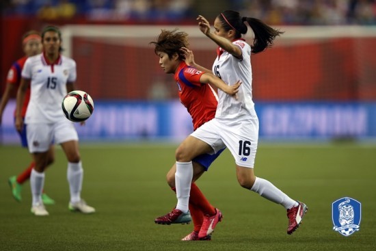 ▲ 2015여자월드컵 코스타리카전ⓒ대한축구협회제공