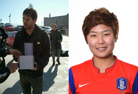 ▲ 메시와 지소연 ⓒ지소연 미니홈피, 피파 공식홈