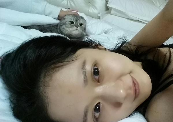 ▲ 장나라와 장나라 고양이 ⓒ장나라 트위터