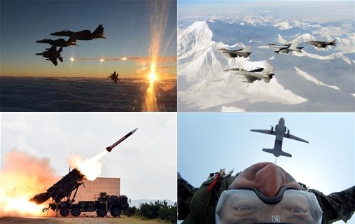 ▲  사진전에서 선보이는 공군의 사진들. ⓒ국방부 제공