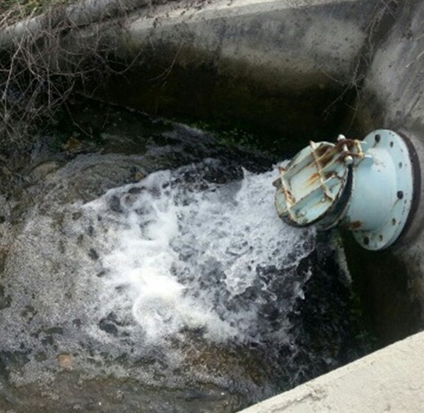 ▲ 물 재이용시설 방류구 전경.ⓒ의성군 제공