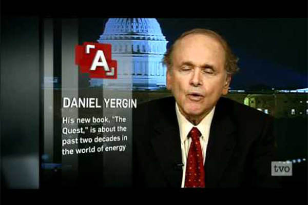 ▲ 한 캐나다 방송에 나와 중국의 에너지 문제를 설명하는 다니엘 예긴. ⓒ캐나다 TVO 보도화면 캡쳐-유튜브