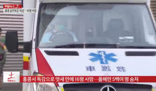 ▲ 홍콩에서는 지난 12일부터 살인독감이 퍼져 모두 16명이 사망했다고 한다. ⓒTV조선 관련보도 화면캡쳐