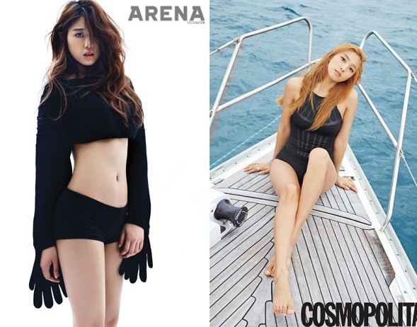 ▲ 설현과 보라 ⓒ아레나 코스모폴리탄