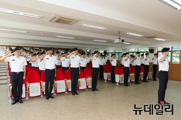 ▲ 대구대 학군단 하계입영훈련 출정식 장면.ⓒ대구대 제공