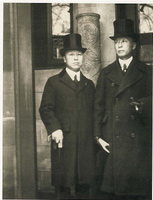 ▲ 워싱턴 군축회의(1921) 한국 대표단장 이승만(왼쪽)과 부대표 서재필.