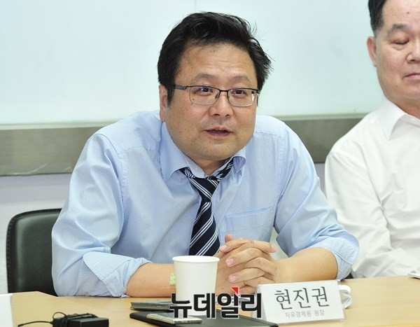 ▲ 현진권 자유경제원 원장. ⓒ뉴데일리 정상윤 기자