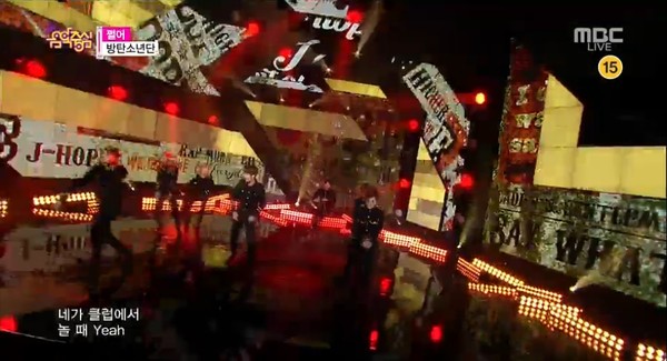 ▲ 방탄소년단ⓒMBC '음악중심' 방송캡처