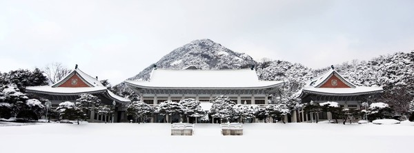 ▲ 눈 덮인 청와대 ⓒ 뉴데일리 DB