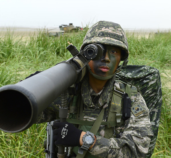 ▲ 훈련 참가위해 전역 연기 결심한 해병대 제2사단 83대대 양혁준 병장.ⓒ해병대