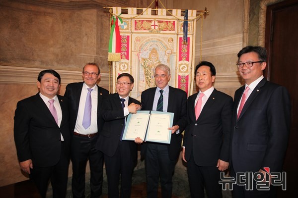 ▲ 대구시와 이탈리아 밀라노가 2일 정식으로 자매결연을 맺었다. ⓒ대구시 제공