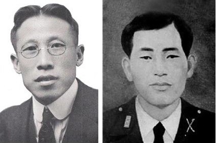 7월의 독립운동가와 6.25전쟁 영웅으로 선정된 송헌주 선생(왼쪽)과 김교수 육군 대위(오른쪽) 모습. ⓒ보훈처
