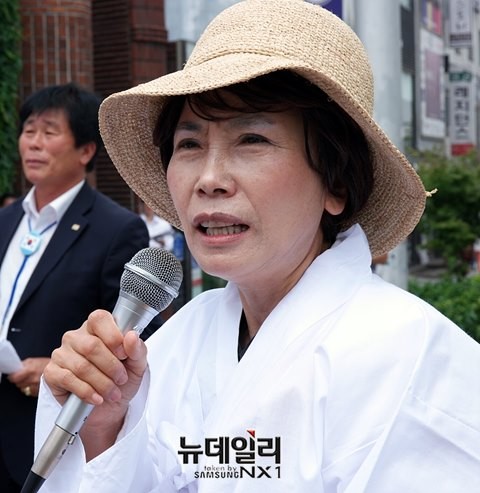 ▲ 주옥순 엄마부대봉사단 대표. ⓒ 뉴데일리 윤진우 기자