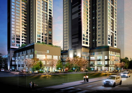 ▲ 래미안 프리미어팰리스 상업시설 투시도.ⓒ자양4구역도시환경정비사업조합