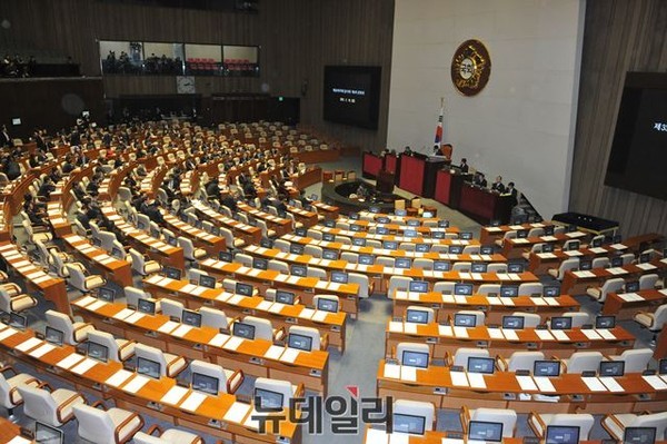 ▲ 국회 본회의장 모습.ⓒ뉴데일리 이종현 기자