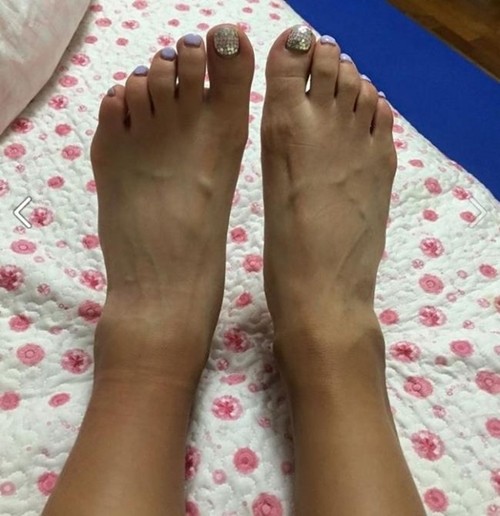 ▲ 골퍼 전인지 발 ⓒ전인지 페이스북