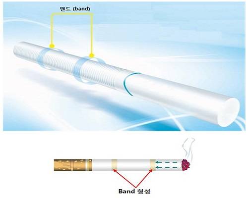 ▲ 밴드를 통해 산소유입을 차단해 자연소화를 촉진시키는 LIP 담배@자료=산업부