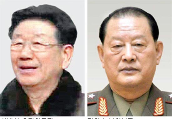 황병서 인민군 총정치국장과 김원홍 국가안전보위부장. ⓒNK지식인연대 홈페이지 캡쳐