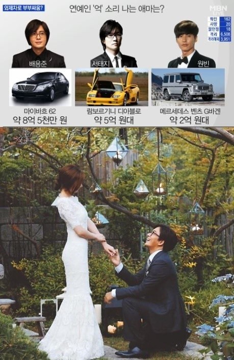 ▲ 배용준 박수진ⓒ방송캡쳐(위), SNS(아래)