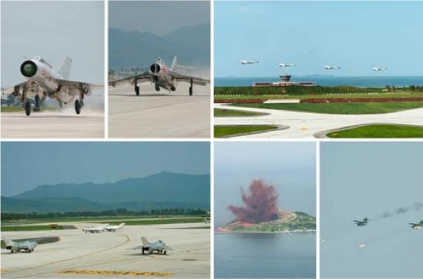 북한 노동신문에 보도된 공군 지휘관 전투비행술 경기대회.ⓒ노동신문