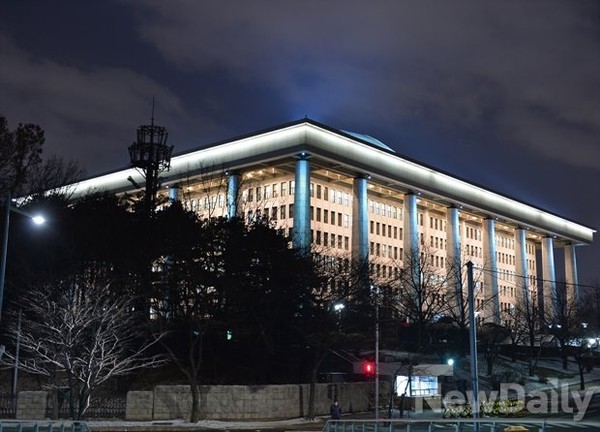 ▲ 국회의사당 야경.ⓒ뉴데일리DB