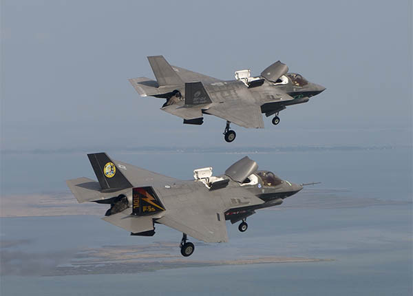 ▲ 착륙과 관련한 테스트 중인 F-35B. ⓒ록히드 마틴 제공