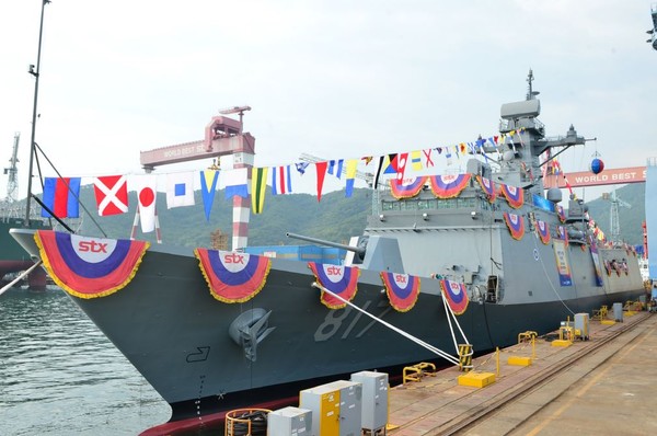 ▲ 11일 진수식을 거친 6번째 차기호위함 '광주함'. ⓒ해군