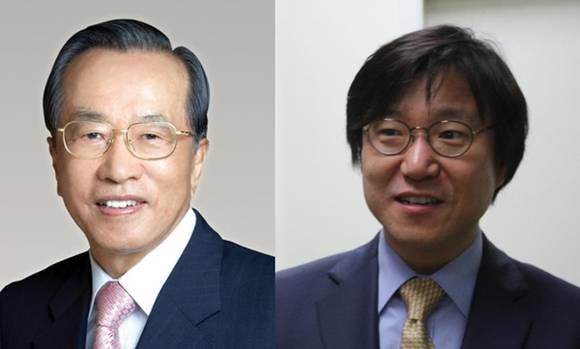 ▲ 김재철 동원산업 회장(左)과 아이코닉스 최종일 대표.