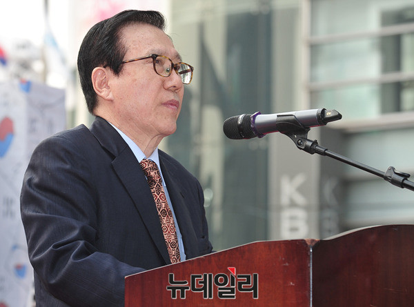 ▲ 대한민국애국시민연합 공동 상임의장 홍재철 목사. ⓒ 뉴데일리 이종현 사진기자