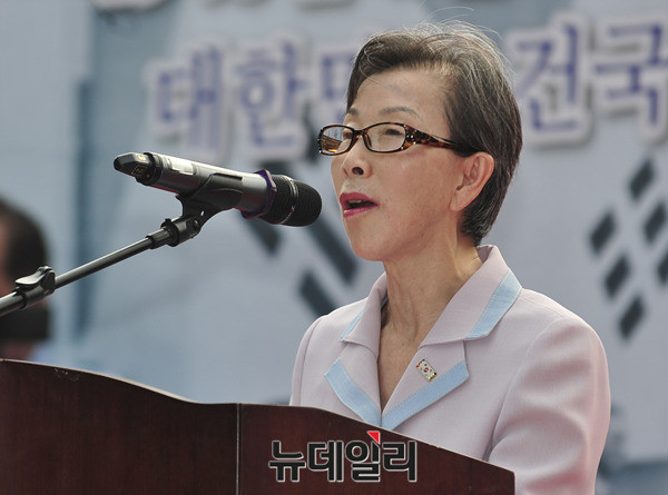 ▲ 김길자 대한민국사랑회 회장. ⓒ뉴데일리 이종현 사진기자