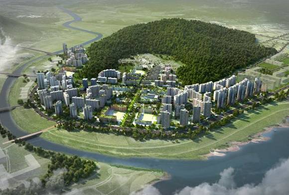 ▲ 4-1생활권 공동주택용지 종합계획 조감도.ⓒ행복도시건설청