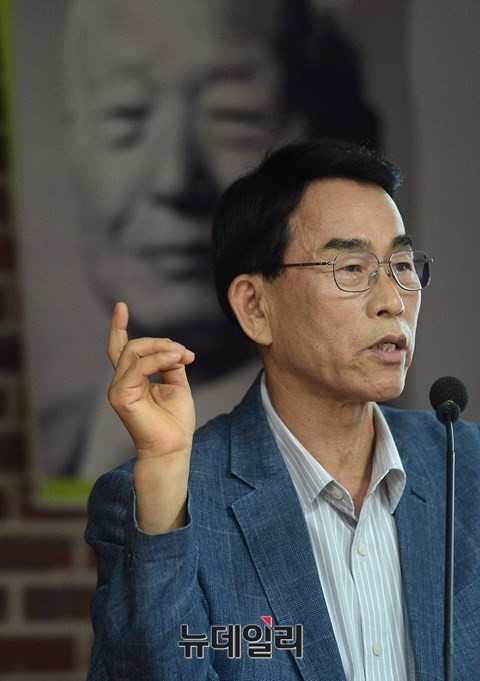 ▲ ▲ [제54회 이승만 포럼] 발제자로 나선 정일화 한미안보연구회 이사. ⓒ 뉴데일리 정상윤 기자