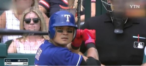 ▲ 추신수, 3사사구..'팀 3연승 견인'ⓒ방송캡쳐