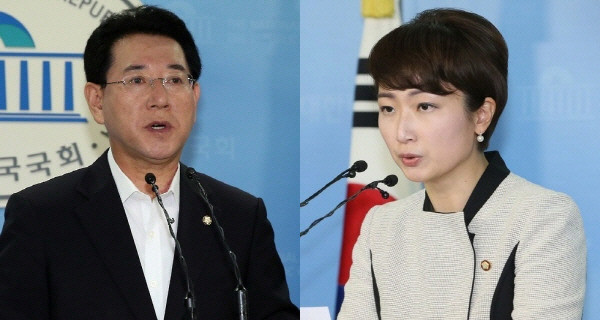 ▲ 새정치민주연합 김영록 수석대변인(사진 왼쪽)과 이언주 원내대변인(오른쪽)은 25일 현안 브리핑을 통해 박근혜 정부의 경제정책을 향한 맹공격을 가했다. ⓒ연합뉴스 사진DB