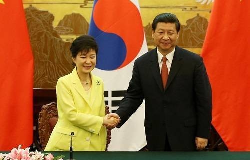 2014년 7월 한중 정상회담 당시 박근혜 대통령과 시진핑 中공산당 총서기. ⓒ뉴데일리 DB