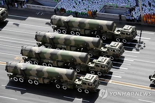 ▲ 중국의 대륙간탄도미사일 둥펑 31.ⓒ연합뉴스