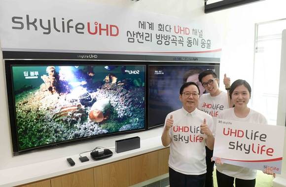 ▲ KT스카이라이프는 UHD 서비스 출시 3개월 만에 4만여 명의 가입자를 모았다고 밝혔다.ⓒKT스카이라이프