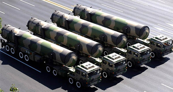 ▲ 과거 열병식에 등장한 DF-31A 대륙간 탄도탄(ICBM). ⓒ홍콩 사우스차이나모닝포스트 보도화면 캡쳐