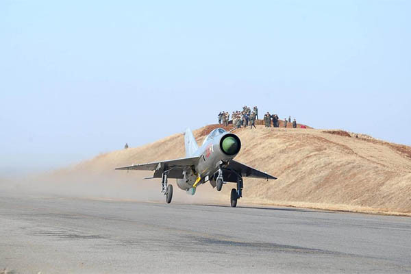 ▲ 북한 공군의 주력 전투기 MIG 21. 1956년에 첫 비행을 한 전투기다. ⓒ北선전매체 화면캡쳐