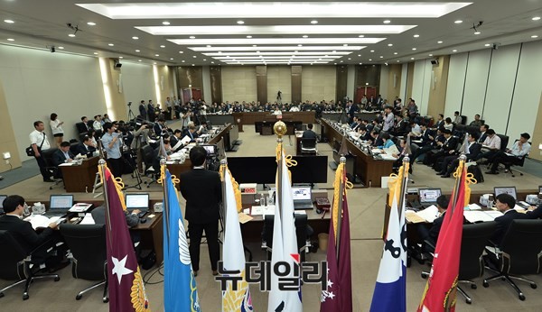 ▲ 합참 국방위 국정감사 모습. ⓒ뉴데일리 정상윤 기자