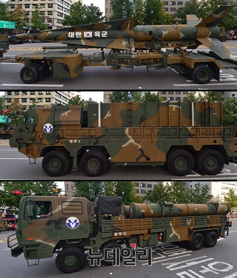 ▲ 지난 6월 공개된 신형 현무 탄도 미사일의 모습. ⓒ뉴데일리