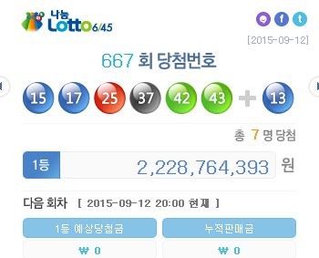 ▲ ⓒ나눔로또 캡쳐