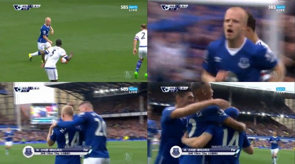 ▲ ⓒSBS스포츠 프리미어리그 중계화면 캡쳐