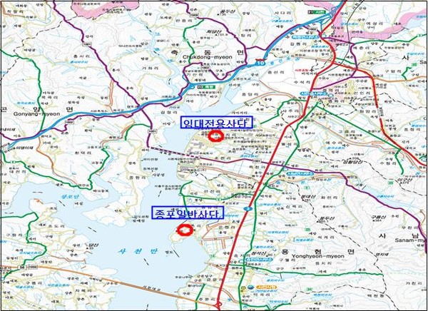 ▲ '사천 항공우주산업 특화단지' 2018년까지 사천임대 전용산단과 종포일반산단에 들어설 계획이다.  ⓒ뉴데일리