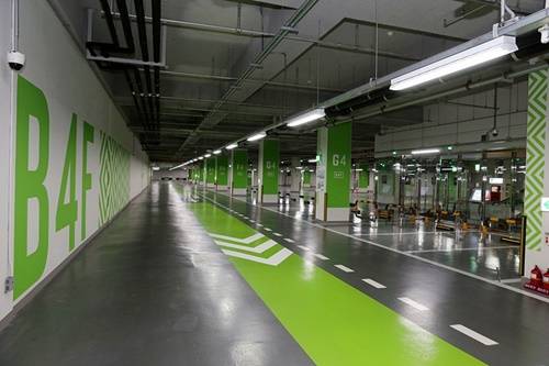 ▲ ⓒ텅빈 지하 주차장/롯데물산 제공