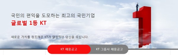 ▲ ⓒKT 채용 홈페이지