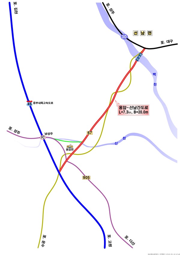 ▲ 경북 성주 용암~선남 간 국지도 4차선 위치도ⓒ경북도 제공